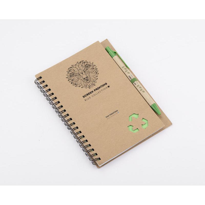 Notebook with pen SERENO Verde