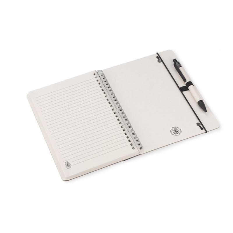 Agendă cu riglă și pix REGALI Negru