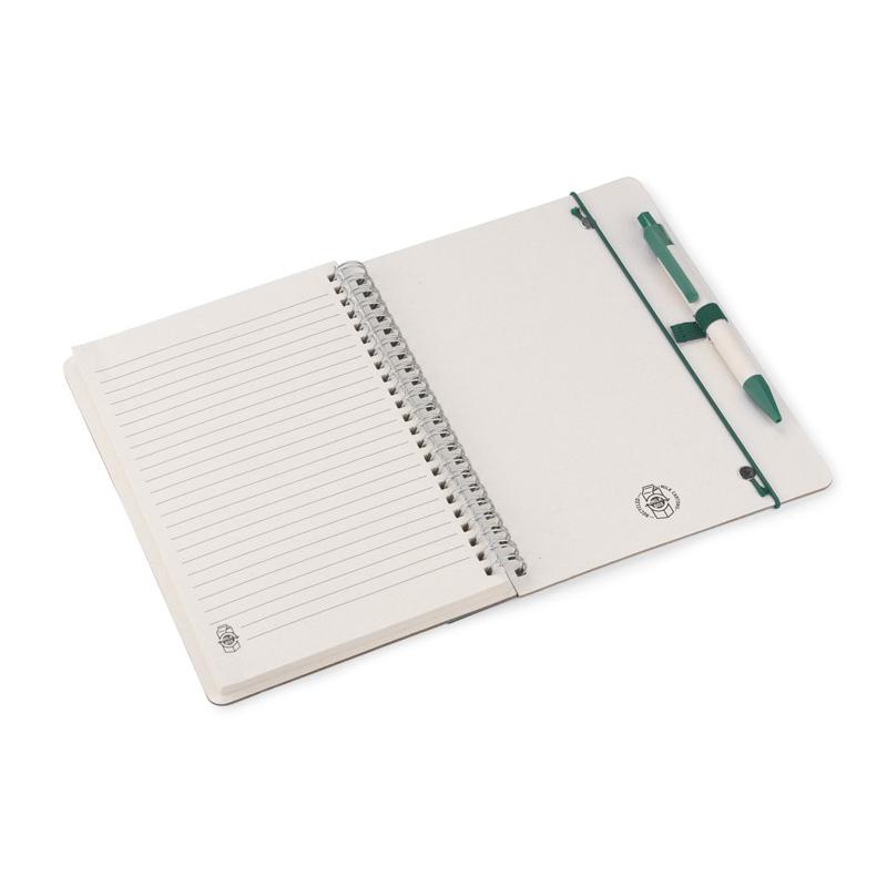 Agendă cu riglă și pix REGALI Verde