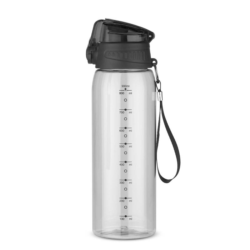 Water bottle with measuring cup KOLTER 900 ml Negru