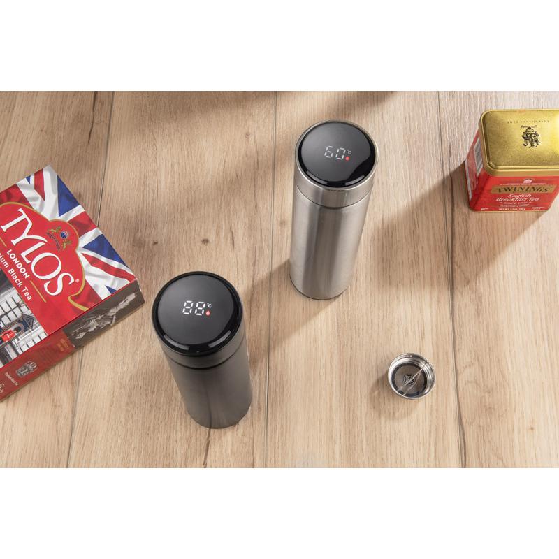 Termos cu termometru LEDIKT 500 ml Negru