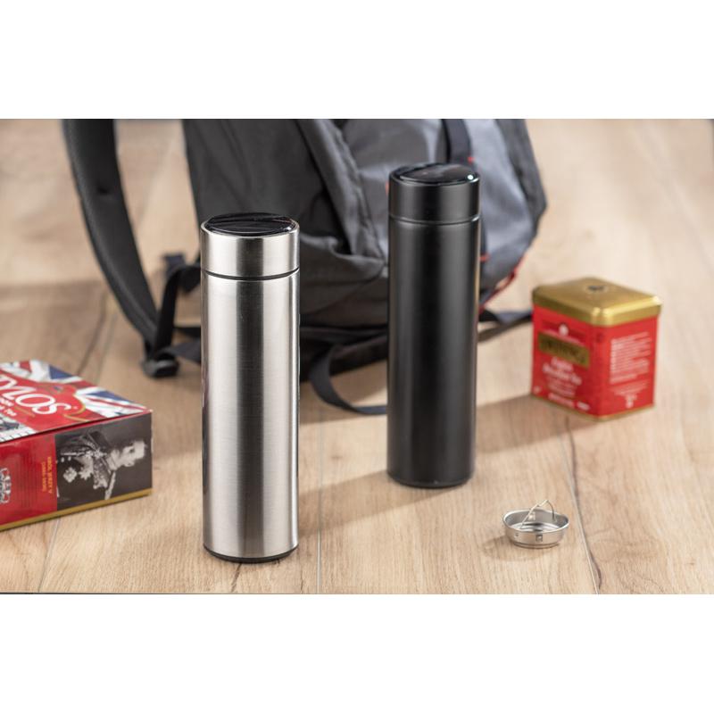 Termos cu termometru LEDIKT 500 ml Argintiu