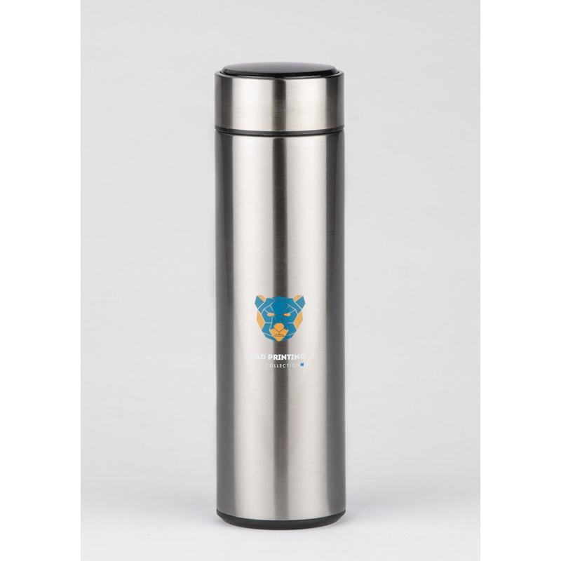 Termos cu termometru LEDIKT 500 ml Argintiu