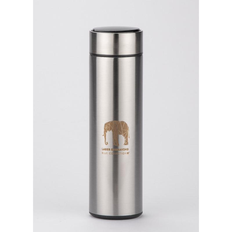 Termos cu termometru LEDIKT 500 ml Argintiu