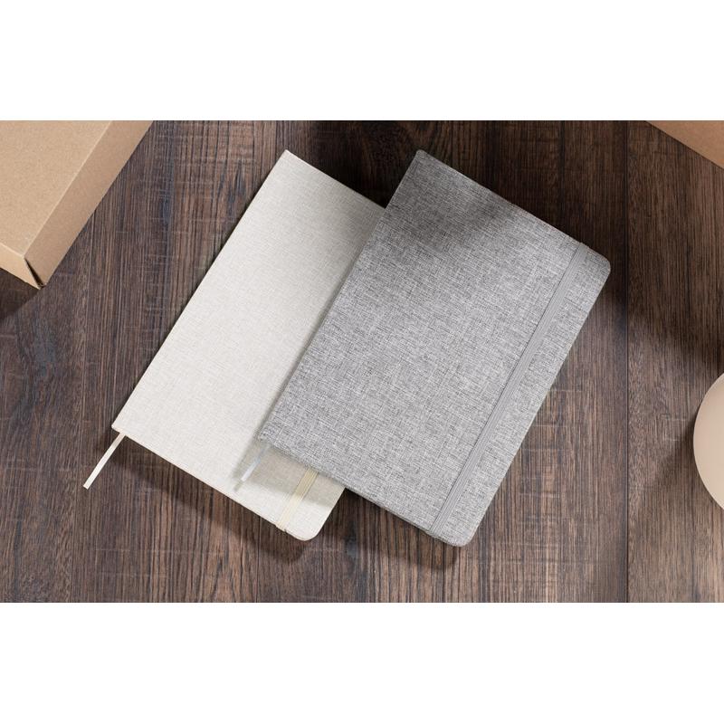 Agendă din bumbac reciclat BIVELLO A5 Gri