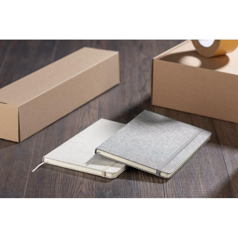 Agendă din bumbac reciclat BIVELLO A5 Gri