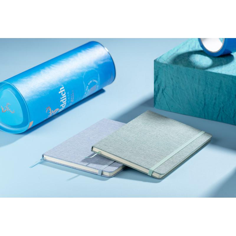 Agendă din bumbac reciclat BIVELLO A5 Verde jade