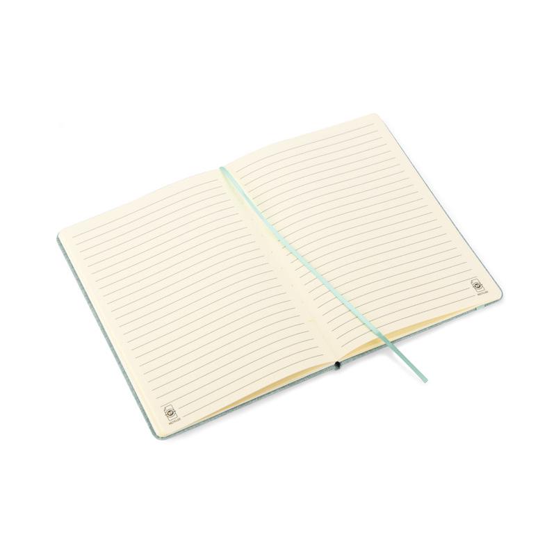Agendă din bumbac reciclat BIVELLO A5 Verde jade