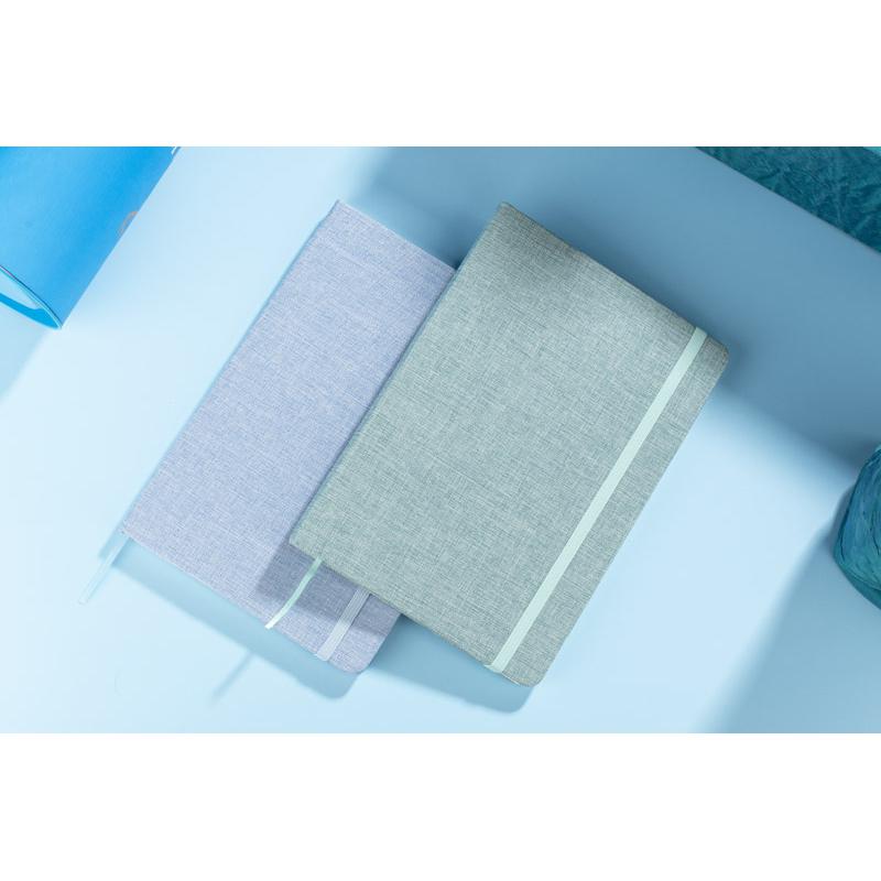 Agendă din bumbac reciclat BIVELLO A5 Verde jade