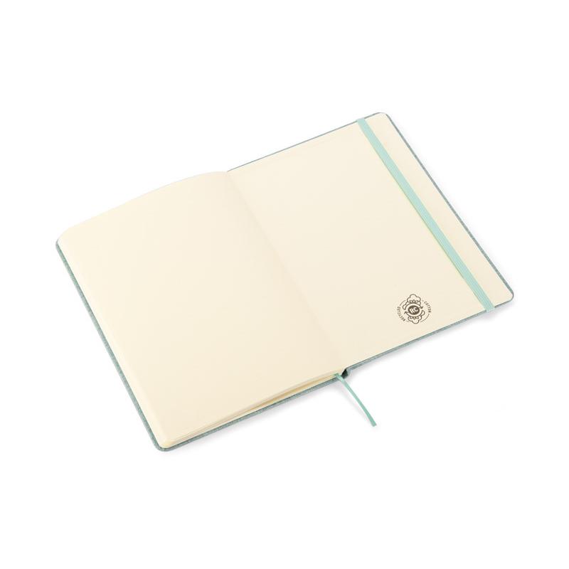 Agendă din bumbac reciclat BIVELLO A5 Verde jade