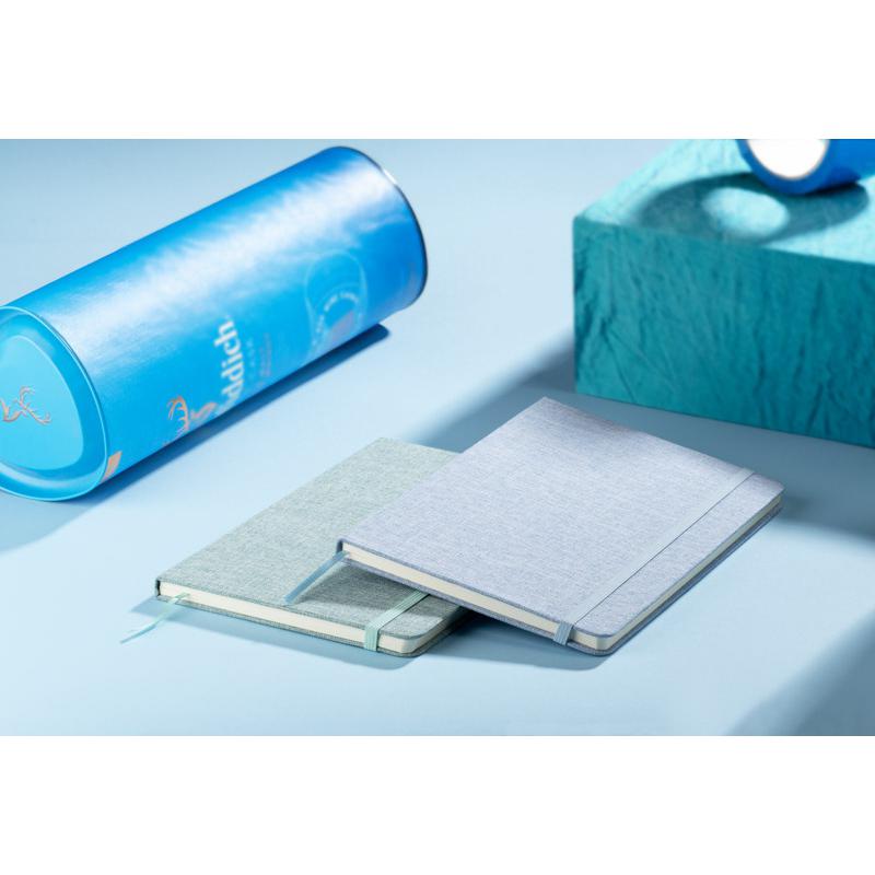 Agendă din bumbac reciclat BIVELLO A5 Albastru deschis