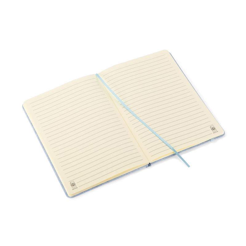 Agendă din bumbac reciclat BIVELLO A5 Albastru deschis