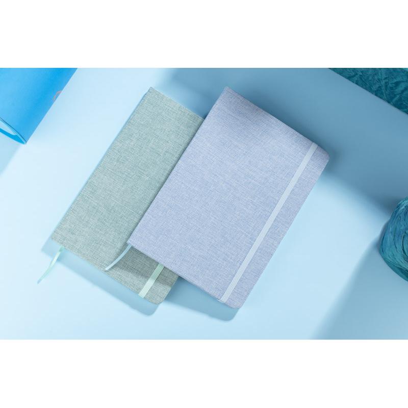 Agendă din bumbac reciclat BIVELLO A5 Albastru deschis