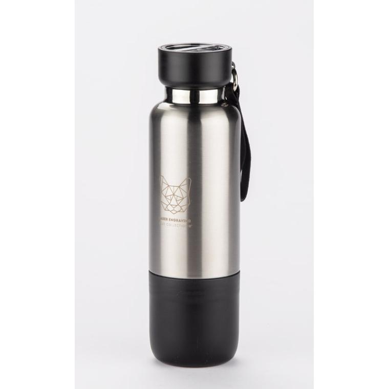 Sticlă termică cu curea RON 500 ml Negru