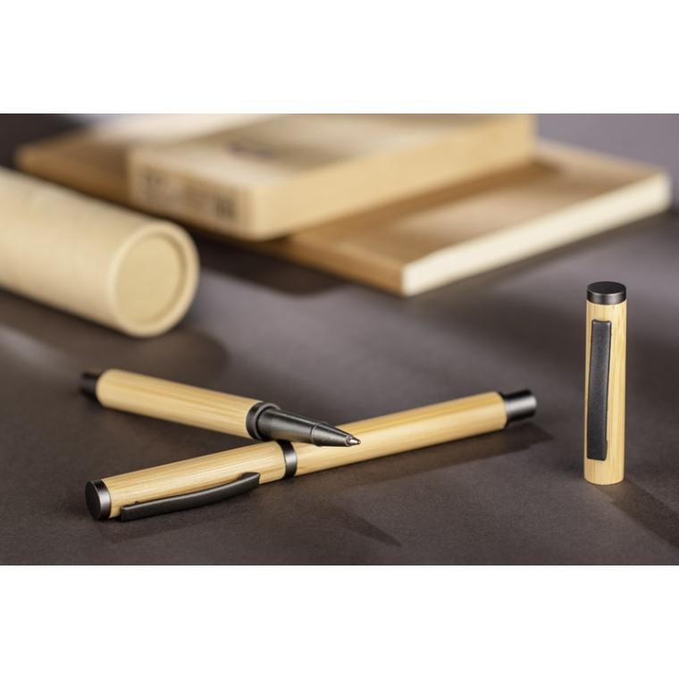 Stilou din bambus DENI Gri carbon