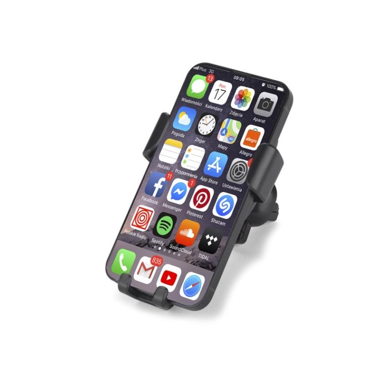 Suport auto pentru telefon cu încărcare wireless GARI 15W USB-C Negru