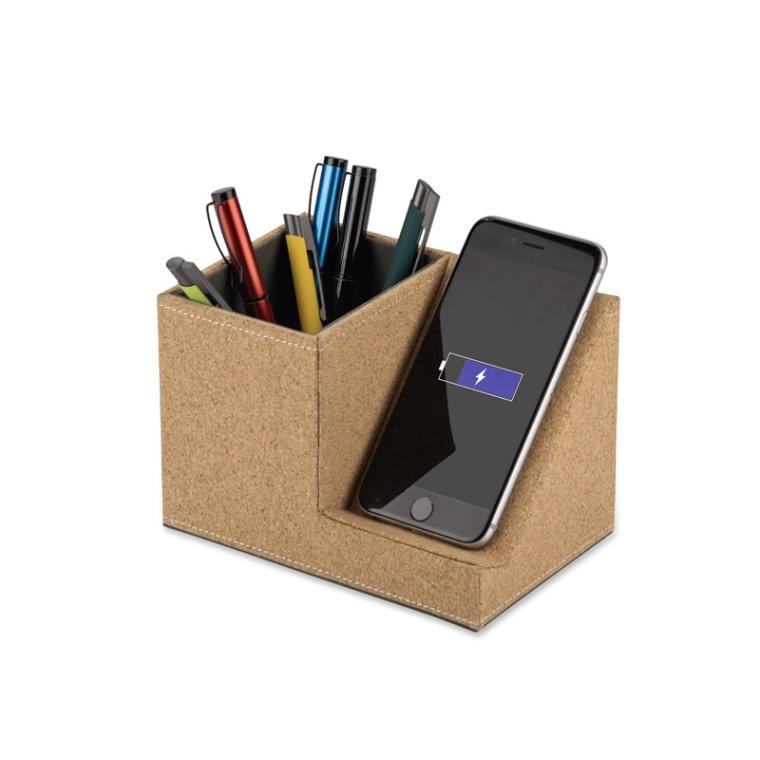 Organizator de birou cu încărcător inductiv COVBI Natural