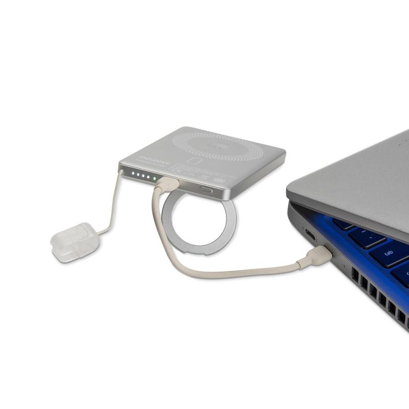 Baterie externă Zyntra 5000 mAh 20W Argintiu