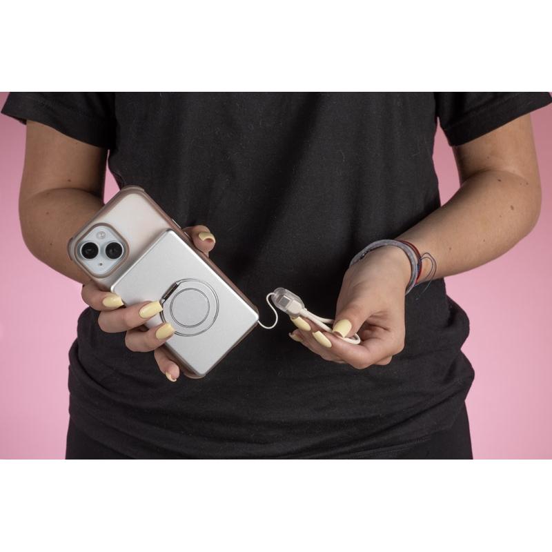 Baterie externă Zyntra 5000 mAh 20W Argintiu