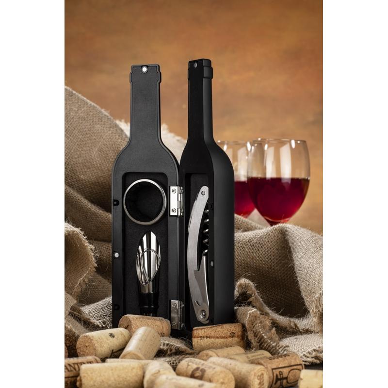 Set pentru vin Sommelier Negru