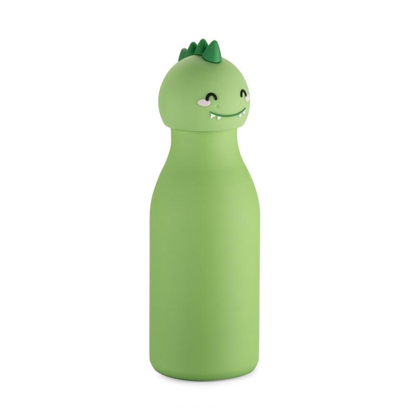 Sticlă termoizolantă pentru copii cu model dinozaur Animi, 400 ml Verde