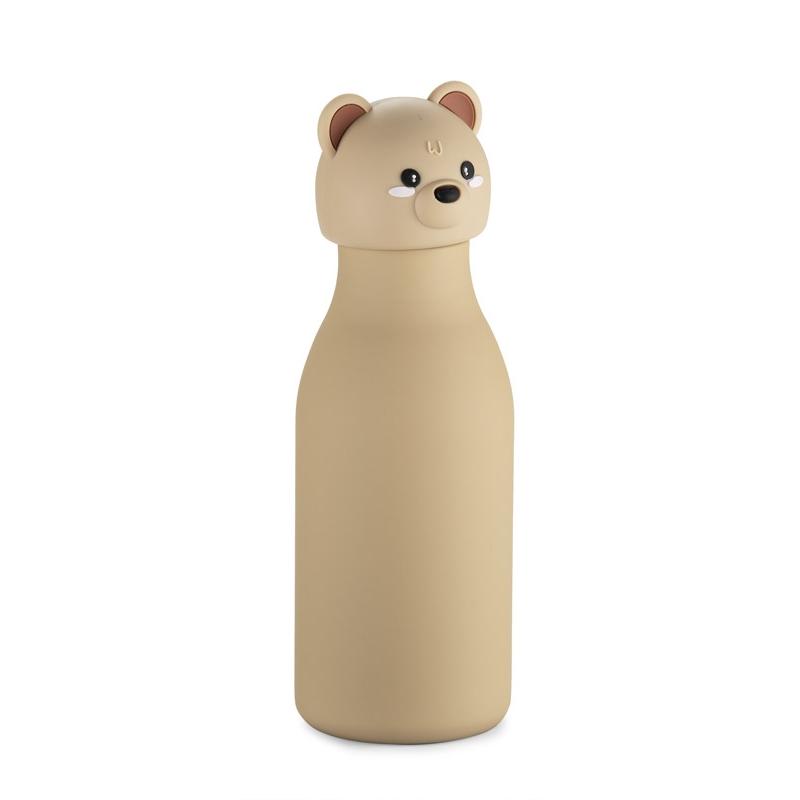 Sticlă termoizolantă pentru copii cu model dinozaur Animi, 400 ml Bej