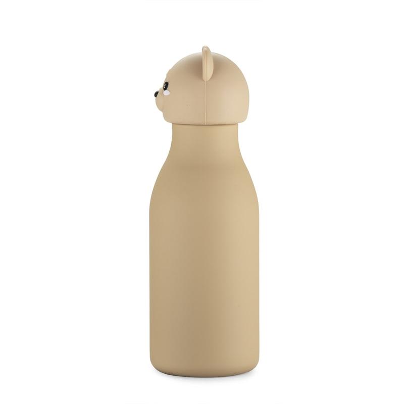 Sticlă termoizolantă pentru copii cu model dinozaur Animi, 400 ml Bej