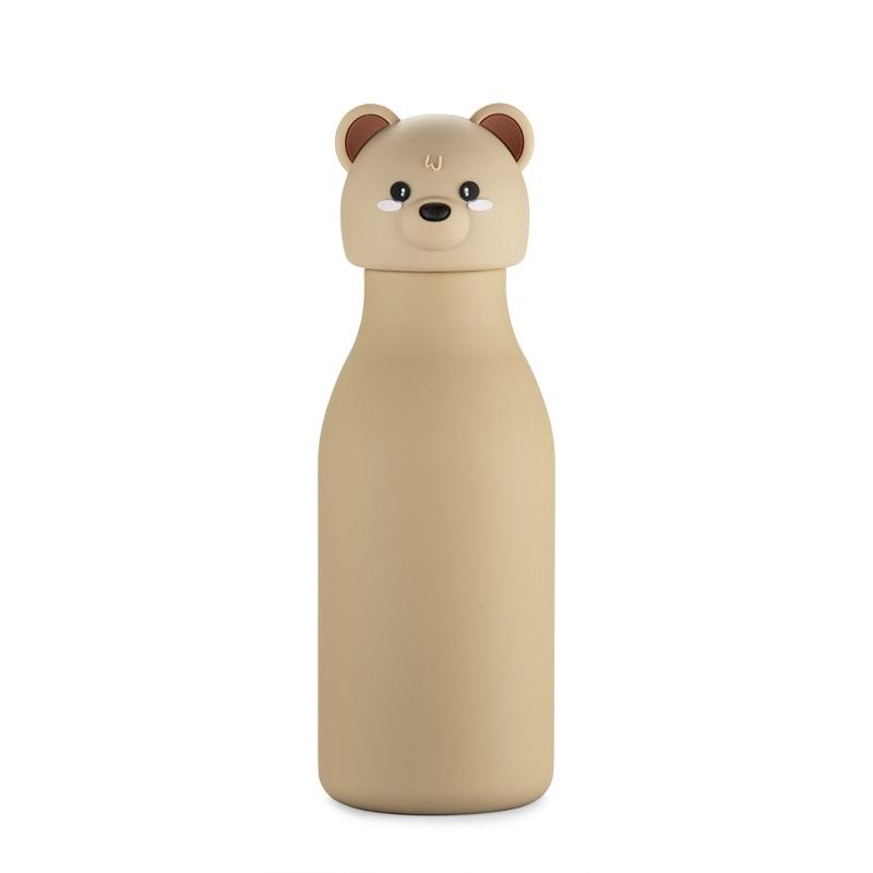 Sticlă termoizolantă pentru copii cu model dinozaur Animi, 400 ml Bej