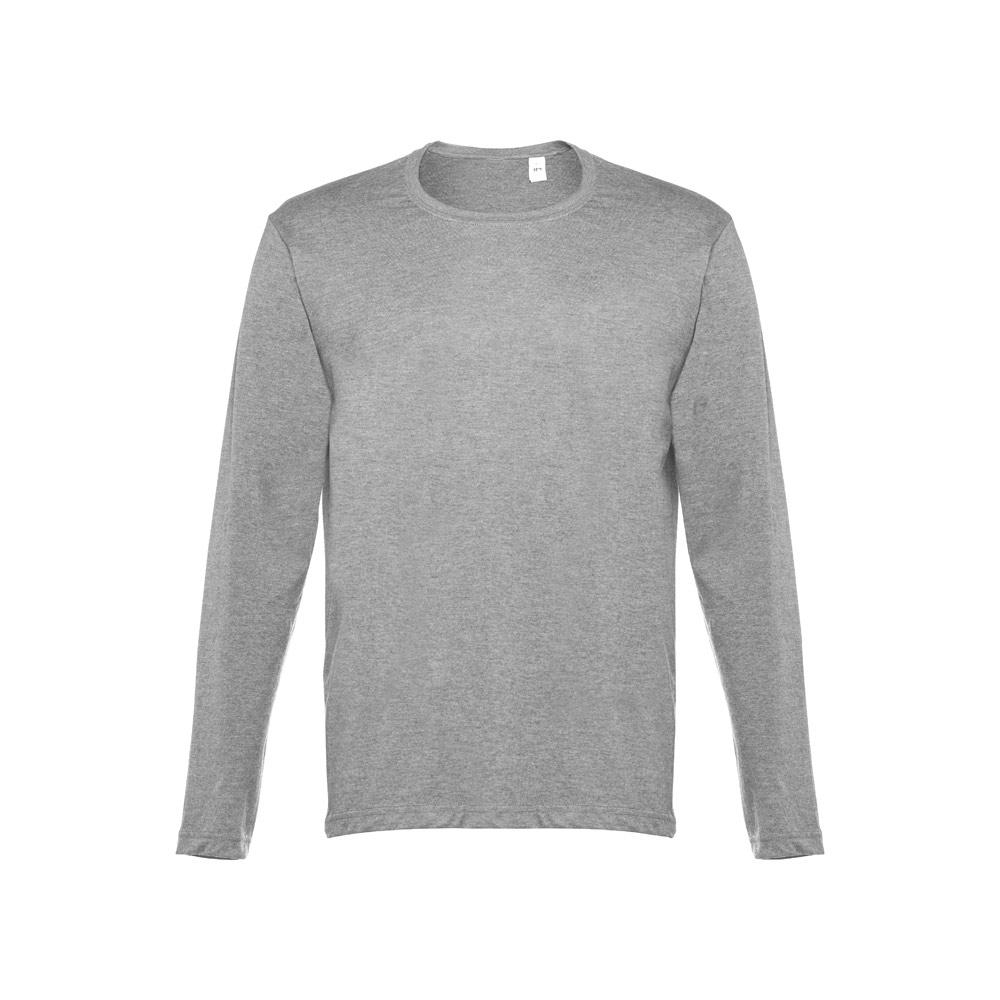 THC BUCHAREST. Tricou cu mânecă lungă bărbați Gri melange deschis