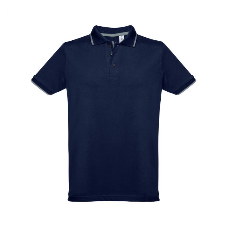 THC ROME. Tricou polo slim fit bărbați Albastru S