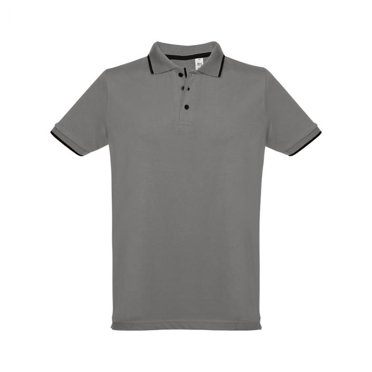 THC ROME. Tricou polo slim fit bărbați Gri M