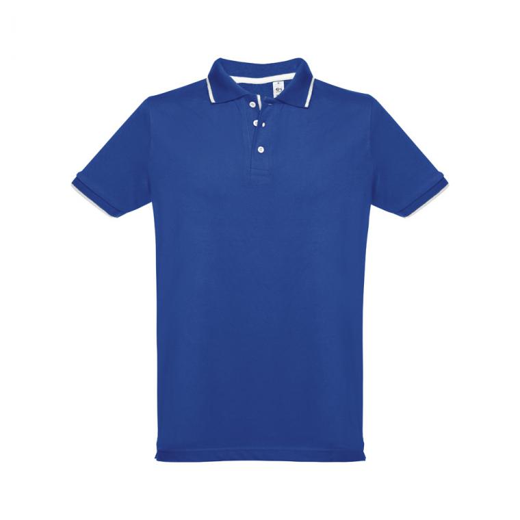 THC ROME. Tricou polo slim fit bărbați Albastru Royal