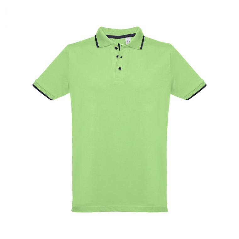 THC ROME. Tricou polo slim fit bărbați Verde deschis XL