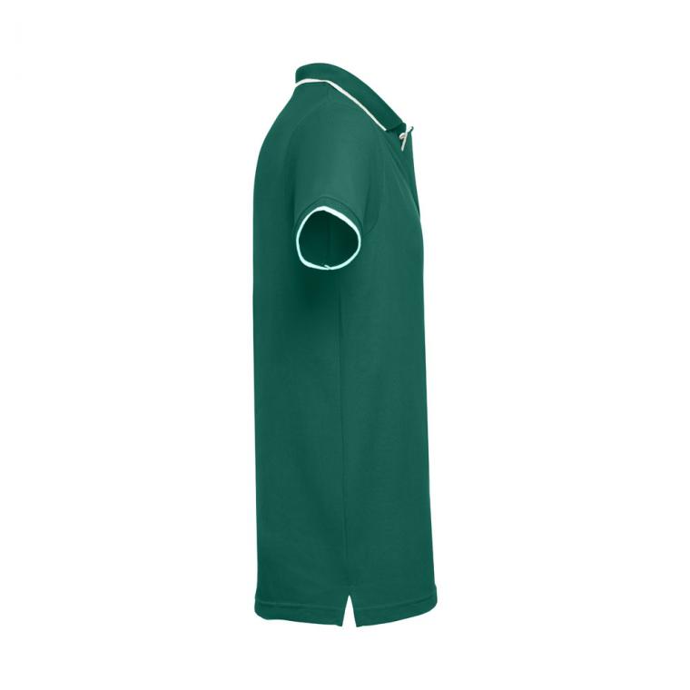 THC ROME. Tricou polo slim fit bărbați Verde inchis XXL