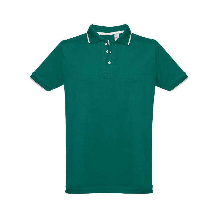 THC ROME. Tricou polo slim fit bărbați Verde inchis XL