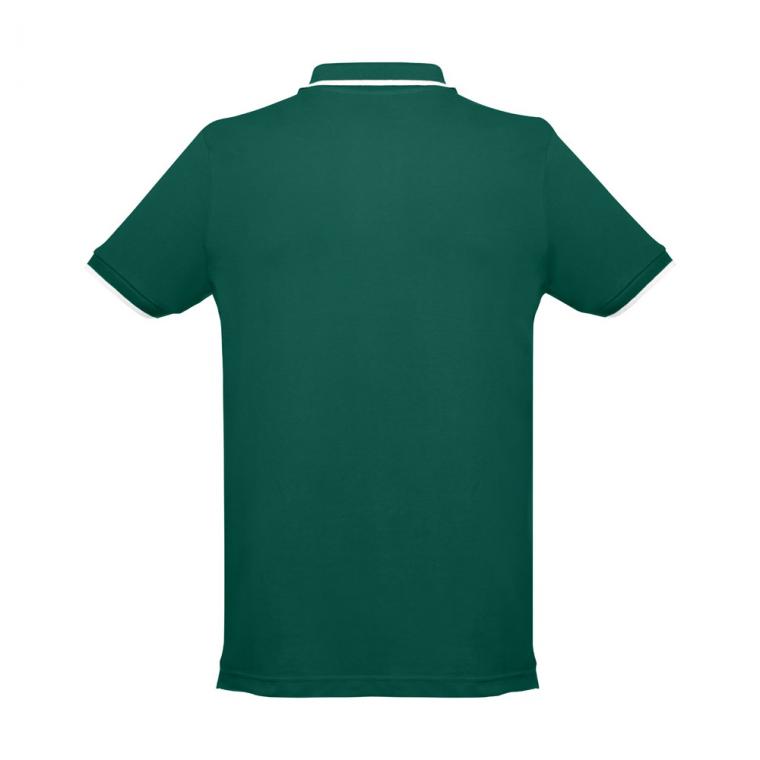 THC ROME. Tricou polo slim fit bărbați Verde inchis XL