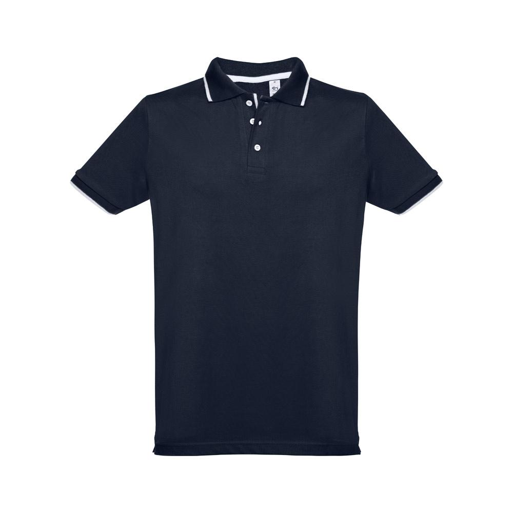 THC ROME. Tricou polo slim fit bărbați Albastru marin XL