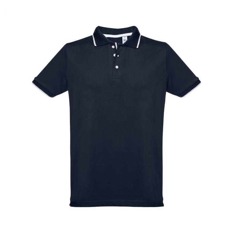 THC ROME. Tricou polo slim fit bărbați Albastru marin M