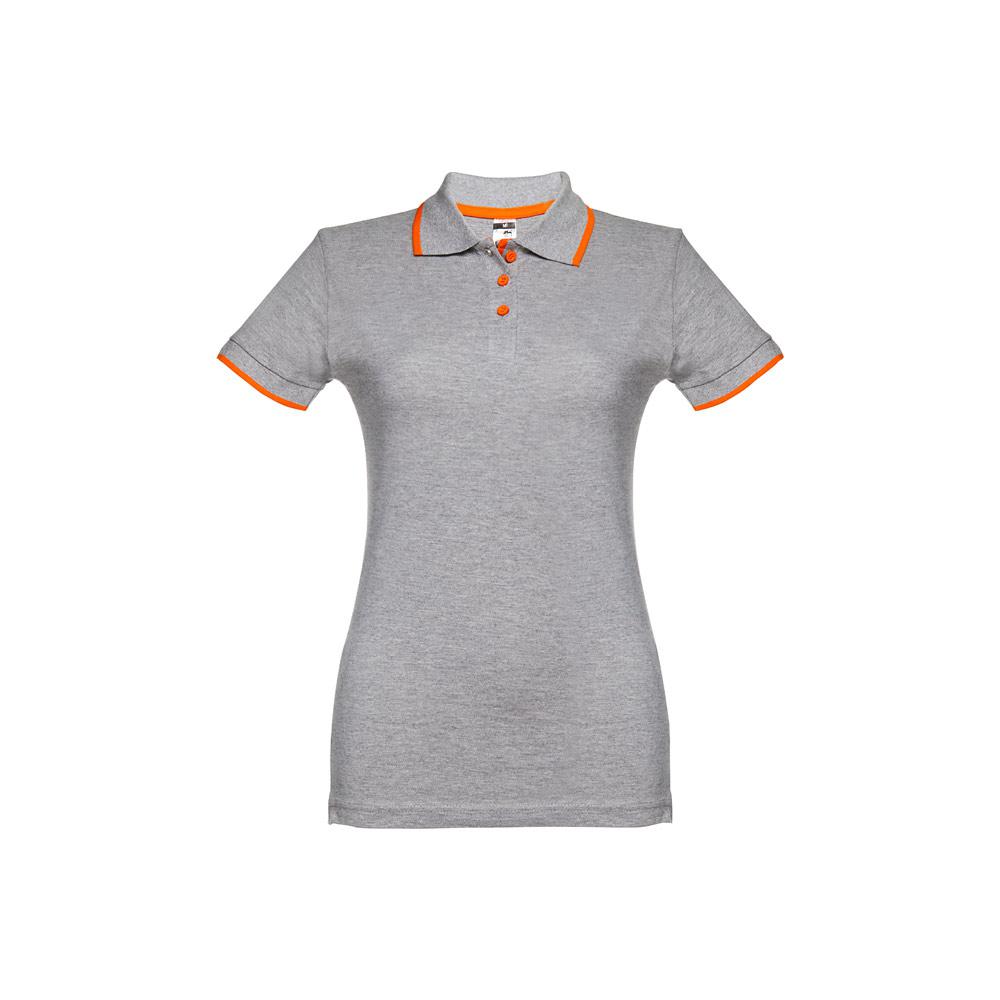 THC ROME WOMEN. Polo slim fit pentru femei Gri melange deschis XXL