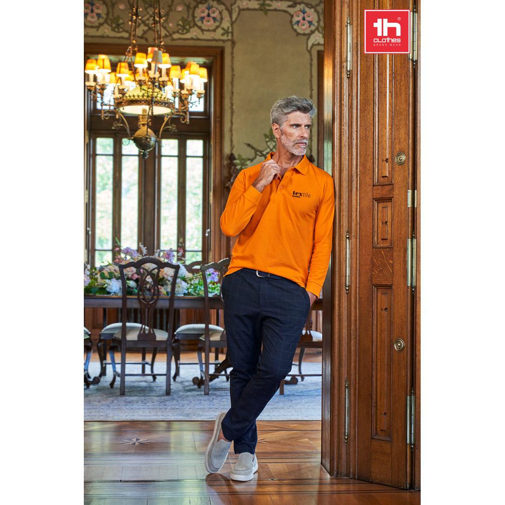 THC BERN. Polo mânecă lungă bărbați Albastru XXL