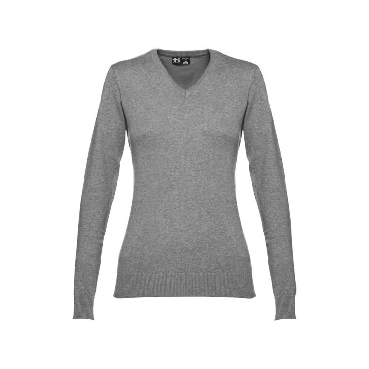 THC MILAN WOMEN. Pulover decolteu V dame Gri melange XL