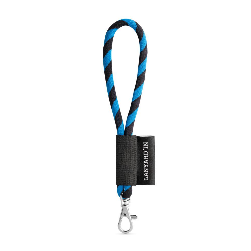 Lanyard Tube Short Set. Modele standard 352 - Negru/Albastru Royal