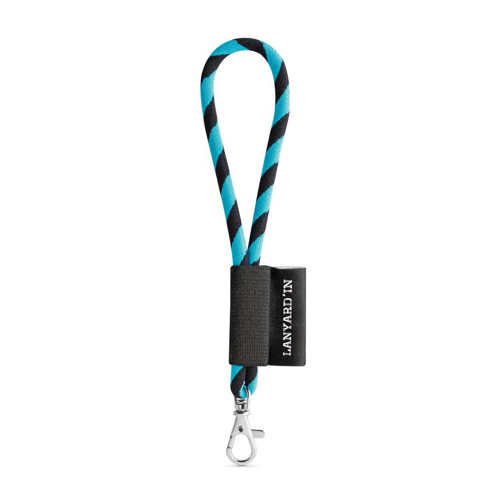 Lanyard Tube Short Set. Modele standard 353 - Negru/Albastru deschis