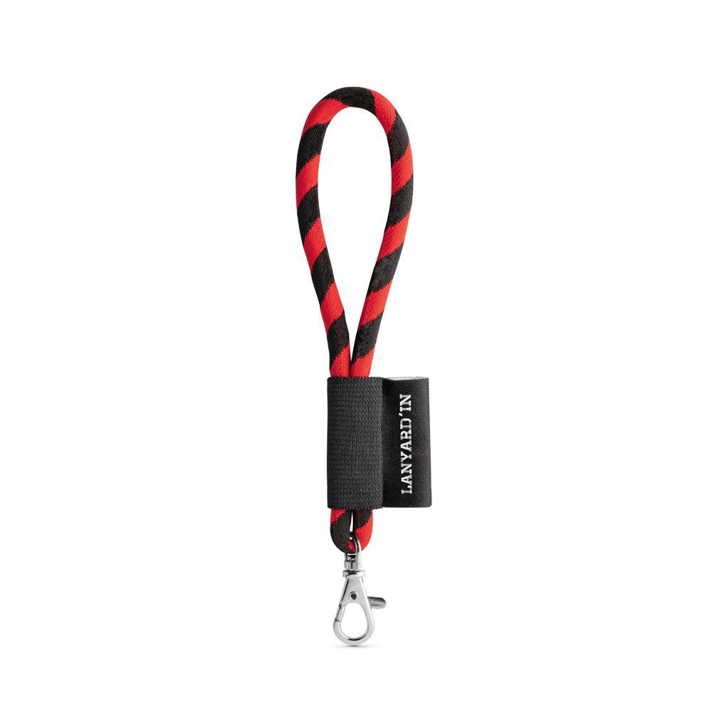 Lanyard Tube Short Set. Modele standard 354 - Negru/Roșu