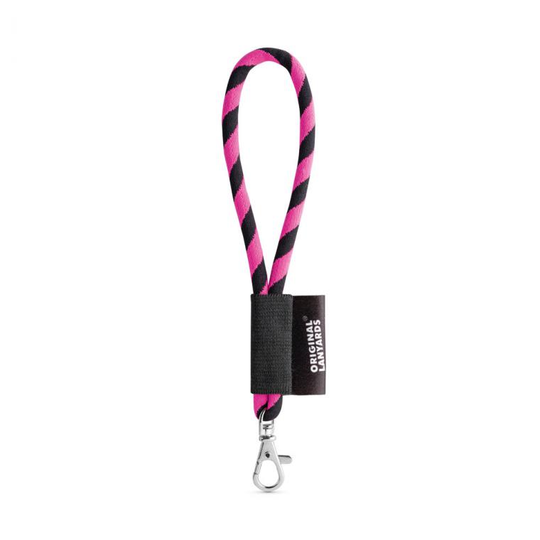 Lanyard Tube Short Set. Modele standard 355 - Negru/Roz