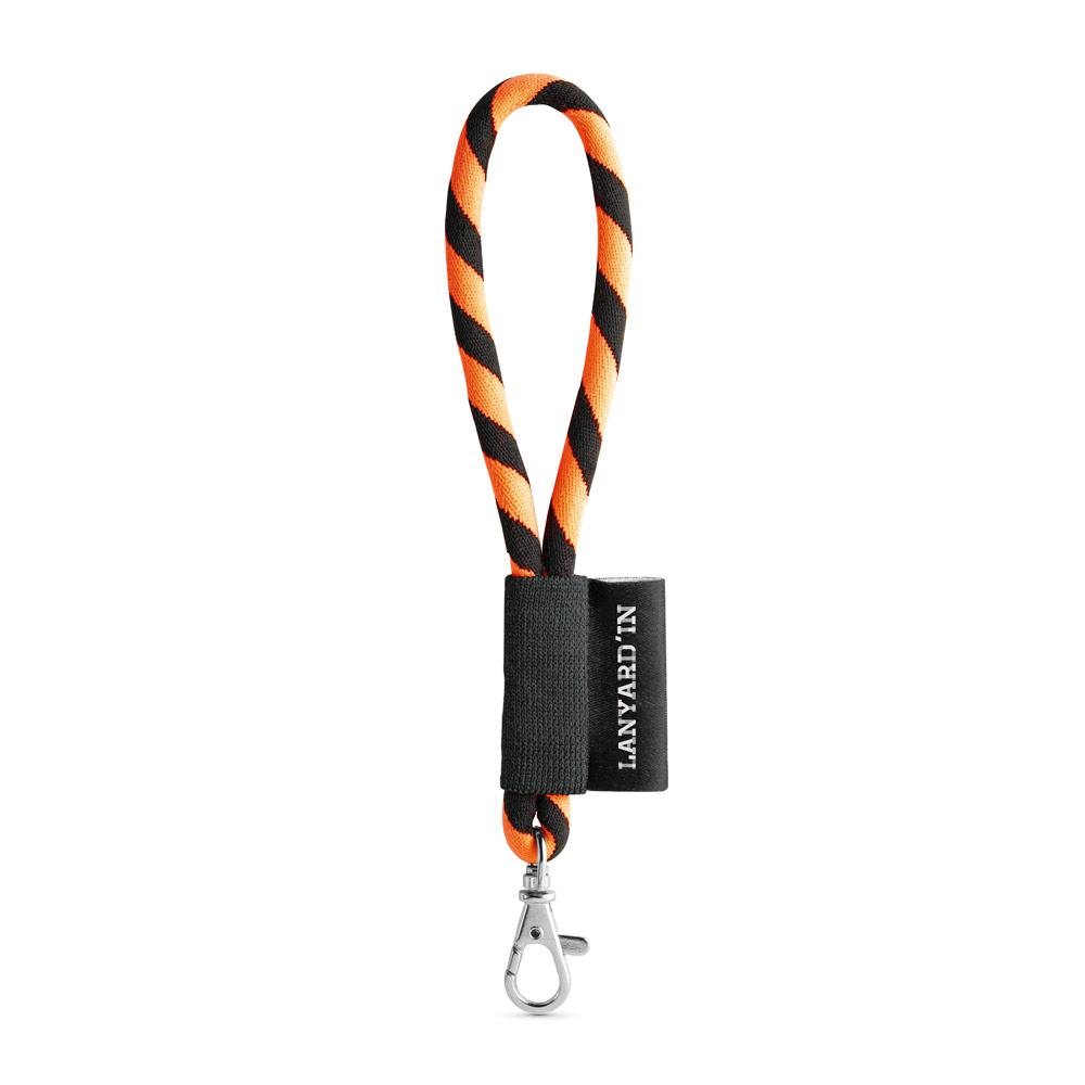 Lanyard Tube Short Set. Modele standard 356 - Negru/Portocaliu