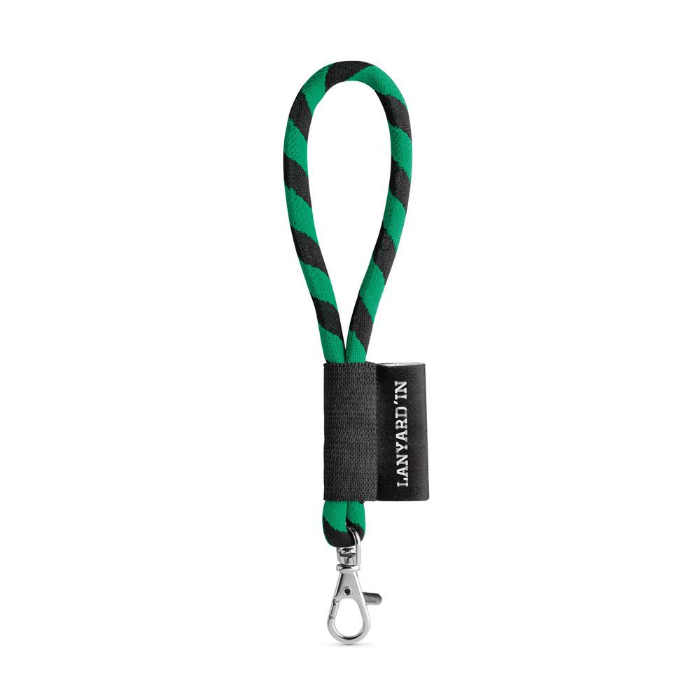 Lanyard Tube Short Set. Modele standard 358 - Negru/Verde
