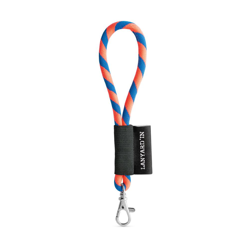 Lanyard Tube Short Set. Modele standard 364 - Portocaliu hexacrom/Albastru Royal