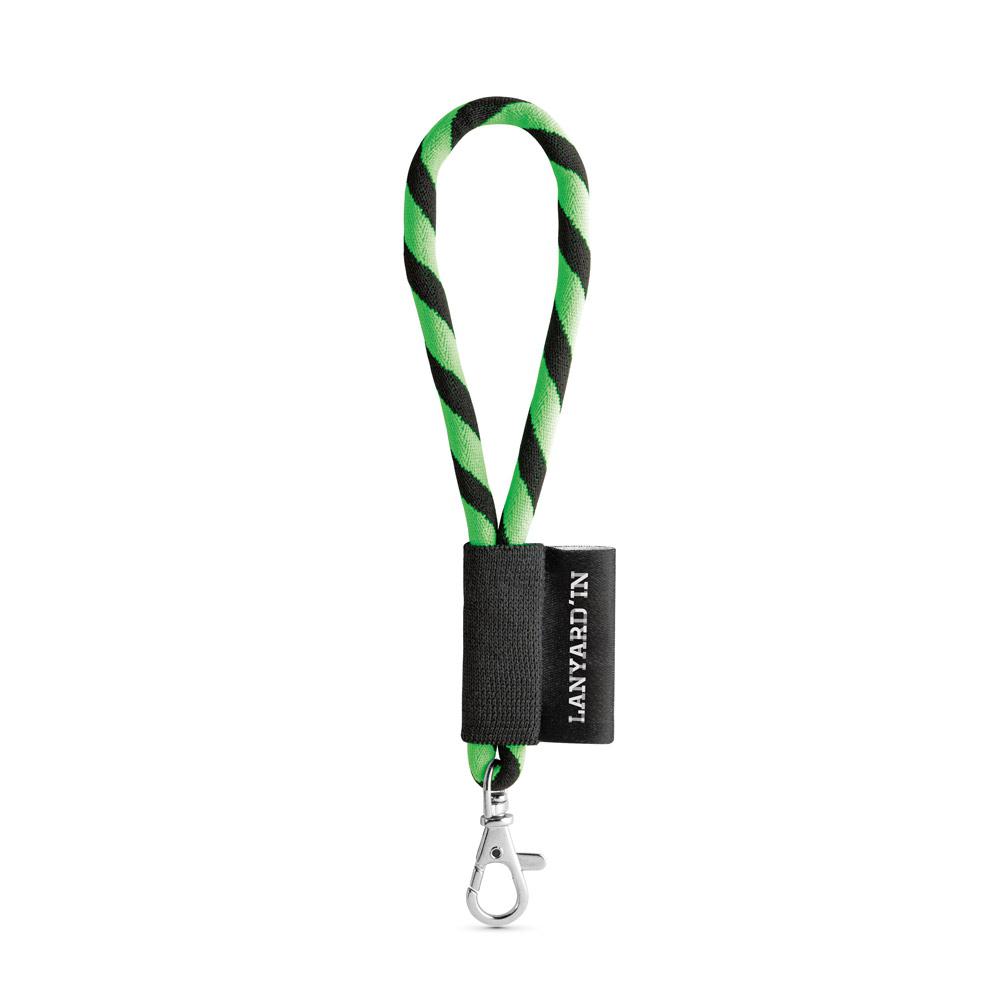 Lanyard Tube Short Set. Modele standard 369 - Verde hexacrom/Negru