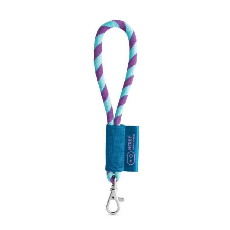 Lanyard Tube Short Set. Modele standard 372 - Violet/Albastru deschis